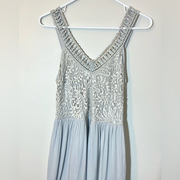 Sundance Maxi Dress Gray Embroidered Sequins Sleeveless Lined New Womens XS - Picture 3 of 7